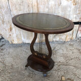 Fifth wheel side table violin wood vintage waffle tray