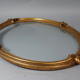 Old oval frame and glass foliage 40x30 cm wood stucco gilding gold leaf SB