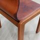 Curved wooden and leather chairs by Afra and Tobia Scarpa from the 1970s, set of 4.