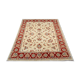 Tapis traditionnel afghan ziegler tapis en laine crème tissée à la main - 165x195cm