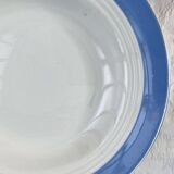 6 pastel blue soup plates in céranord st amand earthenware - languedoc model - lot 1