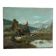 Mountain landscape stroll, oil on canvas signed Rollet.