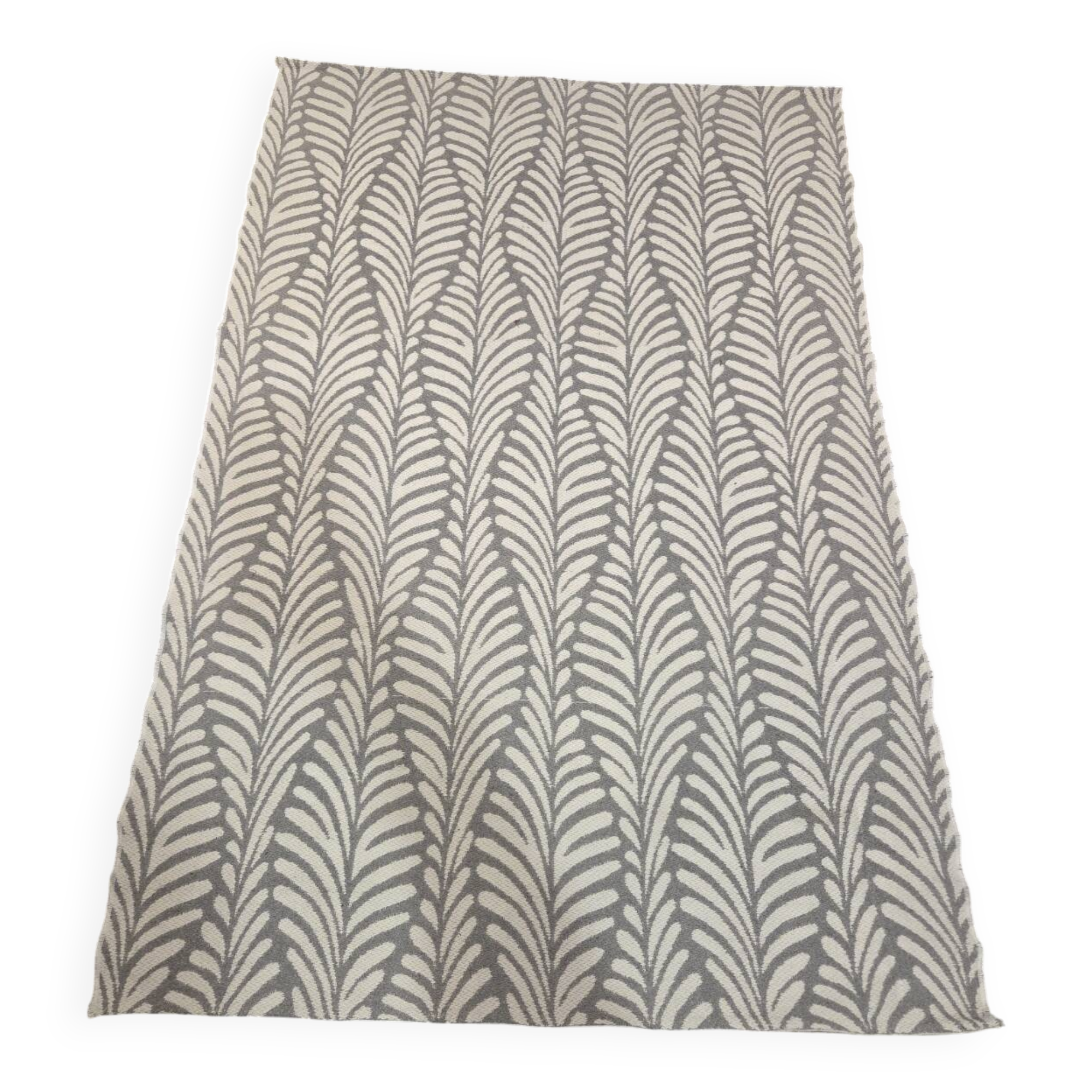 Vintage rug with plant pattern - Contemporary style