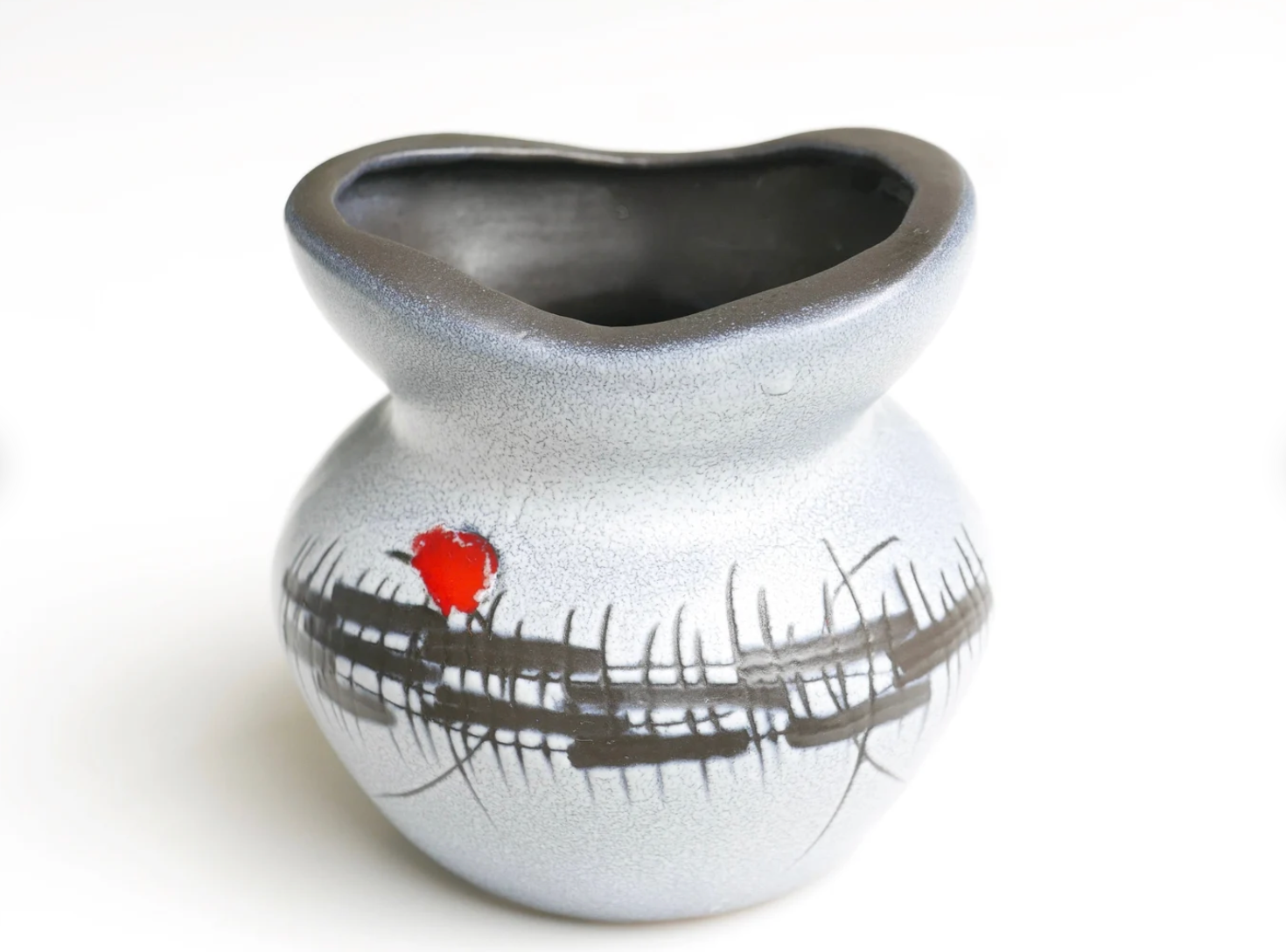 Ceramic vase by Francois Caleca, Vallauris, 60s