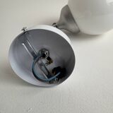 VINTAGE METAL AND OPALINE WALL LIGHT
