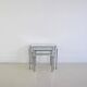 Ensemble de 3 tables gigognes en chrome