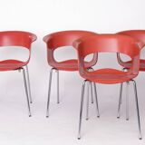Set of 4 SCAB Design “Miss B” Chairs – Italian Stackable Chairs, 1990s