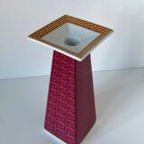 Meandre Versace candle holder for Rosenthal in glazed and gilded porcelain
