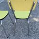 Lot de 5 chaises formica jaune 1960