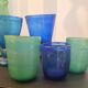 Series of vintage jar vases in bubbled glass paste from the 50s-60s