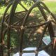 Fauteuil suspendu rotin /bambou 1970 vintage