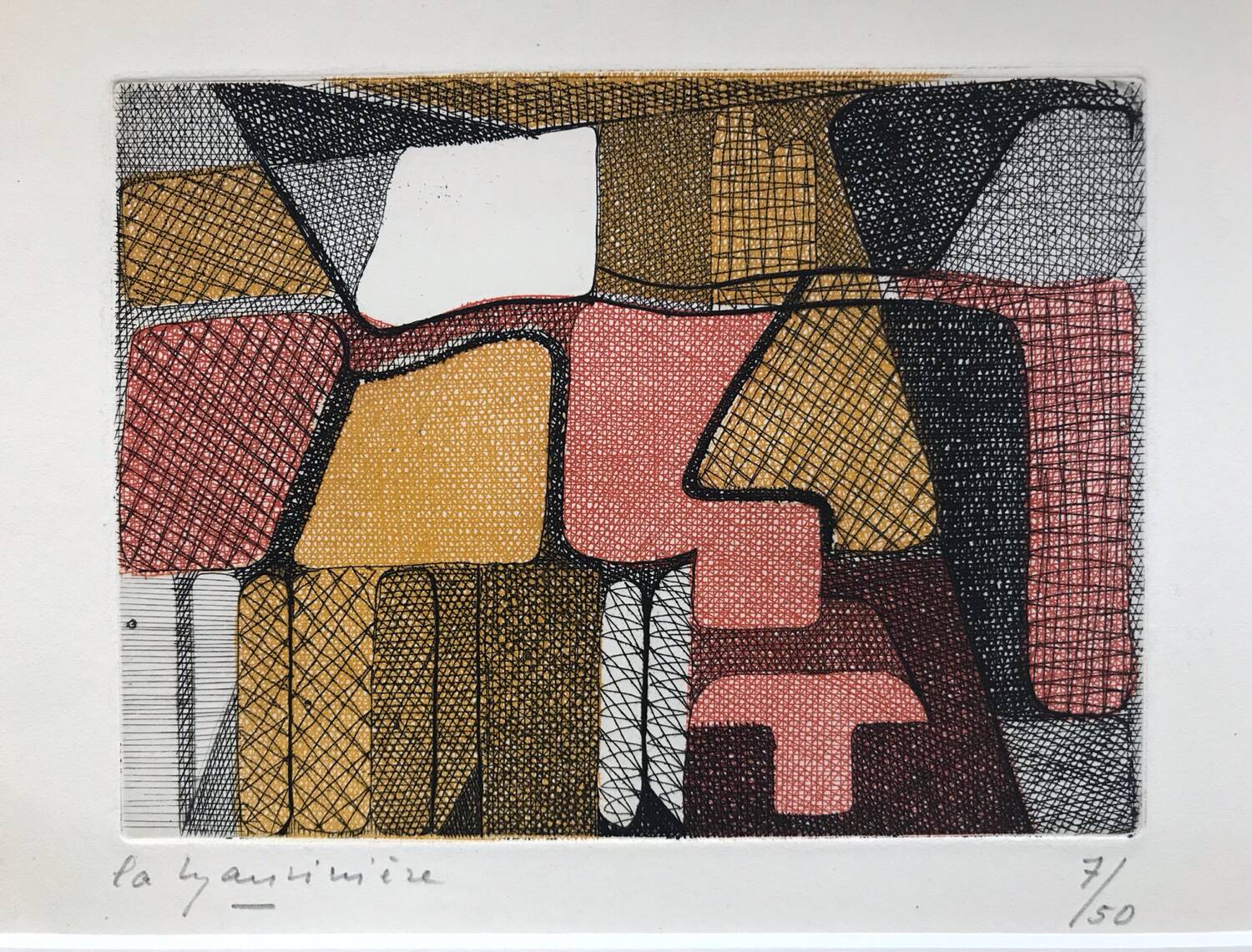 Elisabeth de la mauviniere 1905-2007. etching aquatint signed.