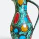 French Mid-Century Studio Pottery Pitcher/ Vase, Hand-Decorated, C. 1960