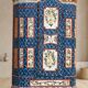 Antique hand-painted Baroque chest folk art cabinet dated solid wood Central Europe, 1865