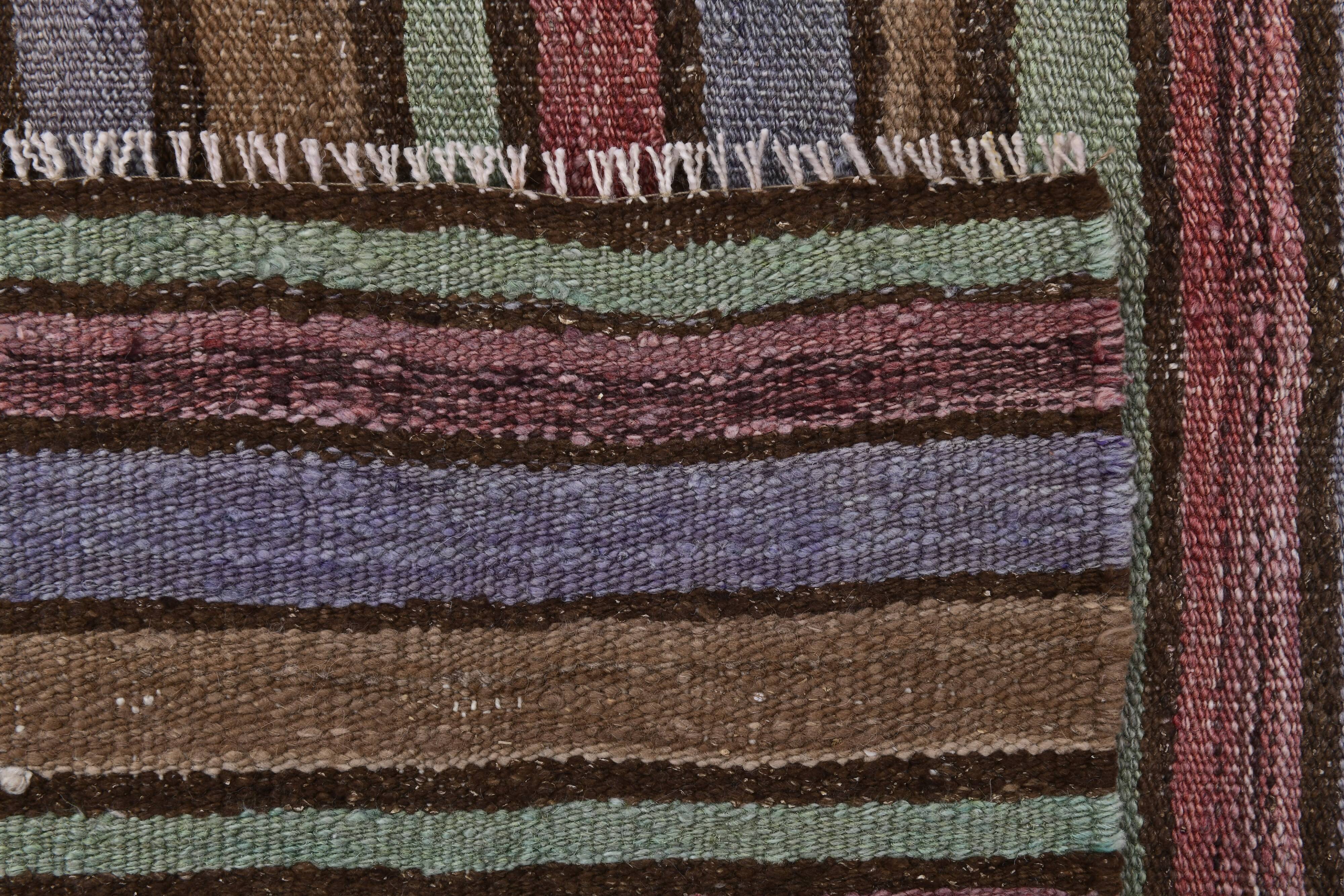 Blue & Green Striped Kilim Rug 146x288Cm SK 241322