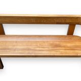 Bench with Pierre Chapo backrest , 70s