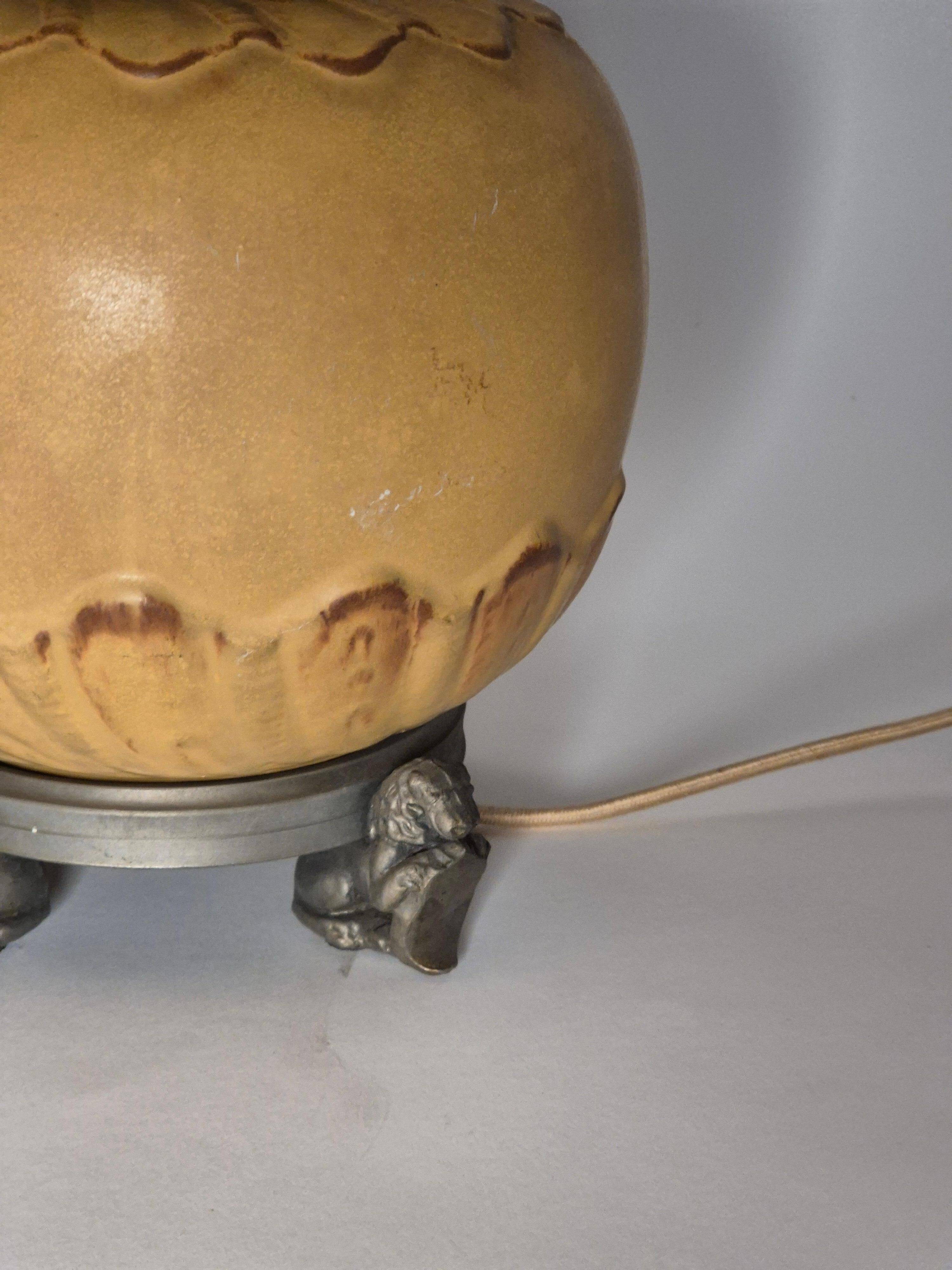 A rare Swedish Grace Table Lamp by Svenska Metallverken, 1920/30s, Chinoiserie