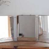 Vintage triptych barber mirror