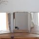 Vintage triptych barber mirror