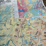 Old school vintage MDI Rhône-Alpes map