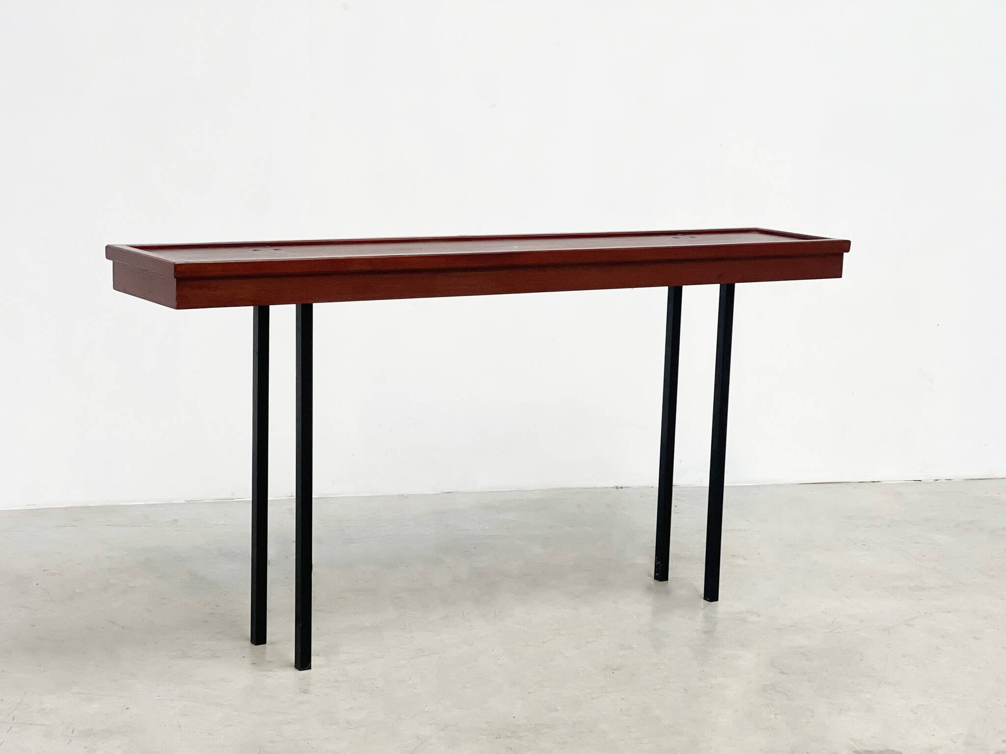 Elegant Italian wooden and metal console