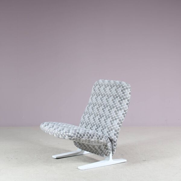 Chaise à dossier bas « Concorde » des années 1970 par Pierre Paulin pour Artifort, Pays-Bas