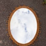 Extra large rattan mirror design Italy