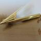 Art Deco wall light in brass and thick frosted glass.