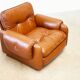 Ensemble de fauteuils en cuir cognac italien