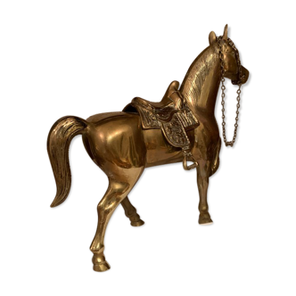 Horse in solid brass