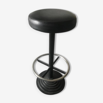 Tabouret de bar pied en fonte noir