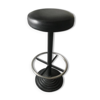 Black cast iron bar stool