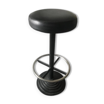 Tabouret de bar pied en fonte noir