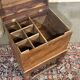 Teak bottle cabinet on legs in marine style