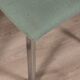 Lot de 4 chaises vintage 70's en metal et tissu turquoise design italien