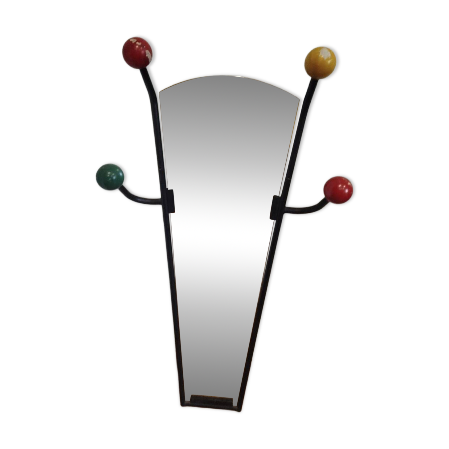 Miroir porte-manteau vintage années 1957