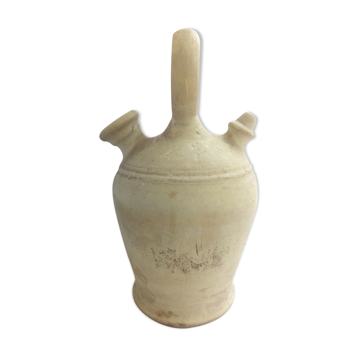 Old light grey jug gargoulette