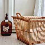 Basket or washer rattan openwork woven bench