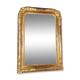 Mirror nineteenth century frame with doucine wood and stucco gilding gold leaf 75x56 cm SB
