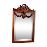 Antique carved wooden mirror 82x48