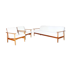 Canapé et 2 fauteuils scandinave