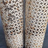 White metal double umbrella holder, Mathieu Mategot - 50s