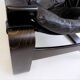 Nelo Kroken leather chair with ottoman by Ake Fribytter
