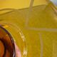 Large Art Deco amber glass bowl