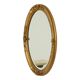 French Oval Bevelled Mirror with Rose Gold Finish 58cm