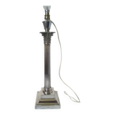 Silver metal lamp base
