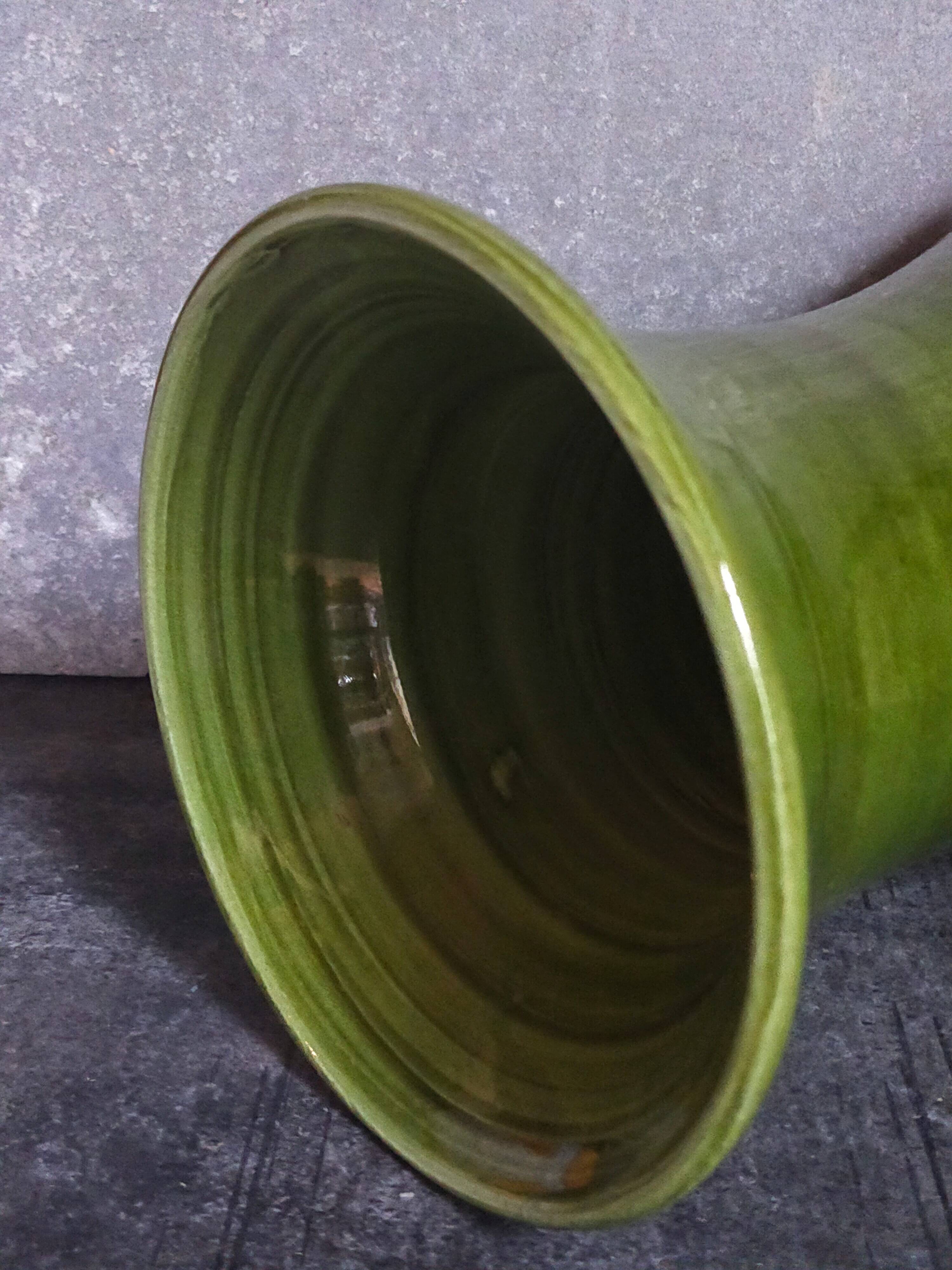 Vintage ceramic diabolo vase from the 1950s