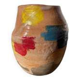 Raku vase / signed ceramic / handmade pottery