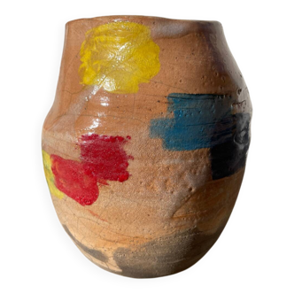 Raku vase / signed ceramic / handmade pottery