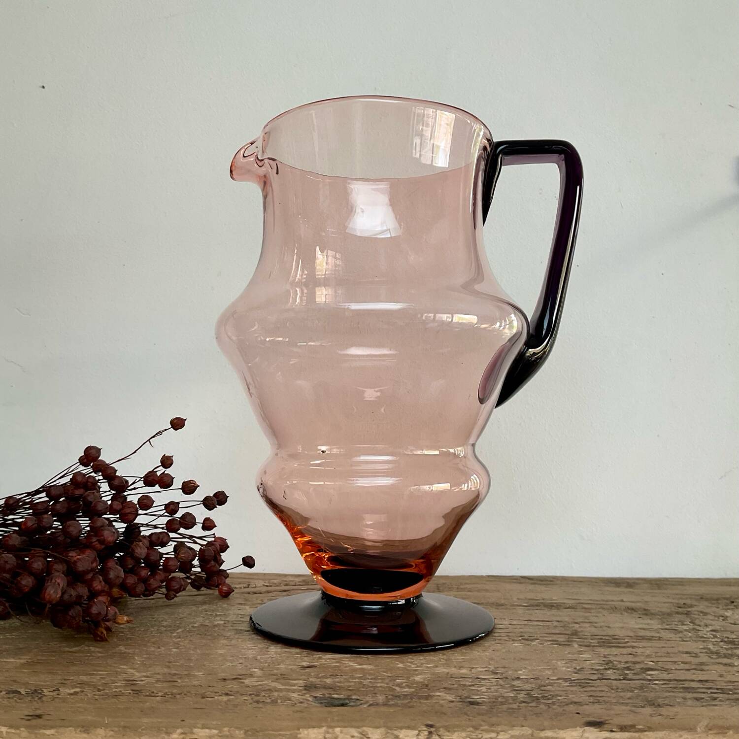 Blown glass jug